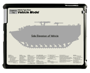 WW2 Military Vehicles - LVT(A)-1 w/M24 Turret Large Tablet Cover 1
