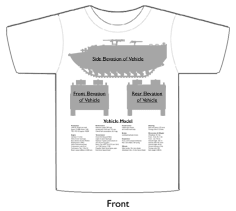 WW2 Military Vehicles - LVT(A)-4 (late) T-shirt 2 Front