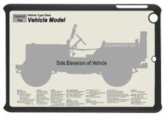 WW2 Military Vehicles - Willys MA Small Tablet Cover 1