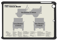 WW2 Military Vehicles - Chevrolet 30cwt Small Tablet Cover 2