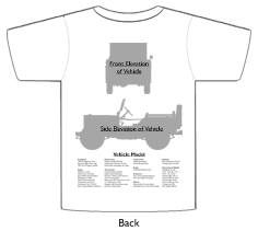 WW2 Military Vehicles - Willys MA T-shirt 2 Back
