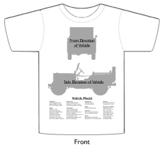 WW2 Military Vehicles - Willys MA T-shirt 2 Front