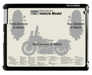 WW2 Military Vehicles - BMW R-75 Large Tablet Cover 2
