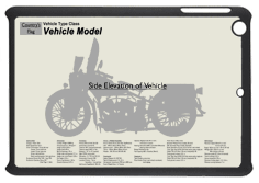 WW2 Military Vehicles - Zundapp KS-750 with sidecar Small Tablet Cover 1