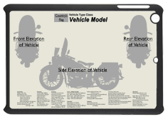 WW2 Military Vehicles - Harley Davidson WLA Small Tablet Cover 2