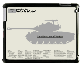 WW2 Military Vehicles - Type 97 Chi-Ha-3 Large Tablet Cover 1