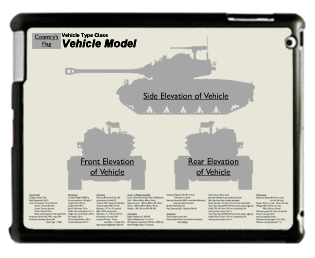 WW2 Military Vehicles - Valentine MkV Large Tablet Cover 2