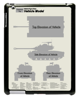 WW2 Military Vehicles - M4A1 Sherman (late) Large Tablet Cover 3