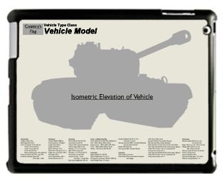 WW2 Military Vehicles - Valentine MkII Large Tablet Cover 4