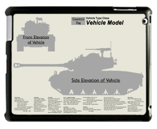 WW2 Military Vehicles - Matilda MkI Large Tablet Cover 2