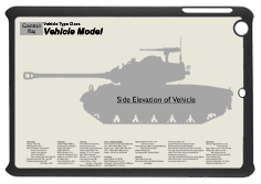 WW2 Military Vehicles - M5A1 Stuart Small Tablet Cover 1