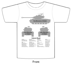 WW2 Military Vehicles - M3A1 Stuart T-shirt 2 Front