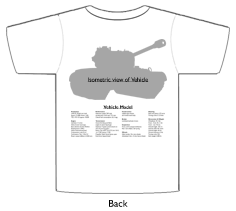 WW2 Military Vehicles - M3A3 Stuart T-shirt 3 Back