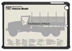 WW2 Military Vehicles - Chevrolet G-7107 Small Tablet Cover 1