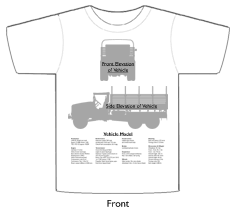 WW2 Military Vehicles - Austin K3/YF T-shirt 2 Front