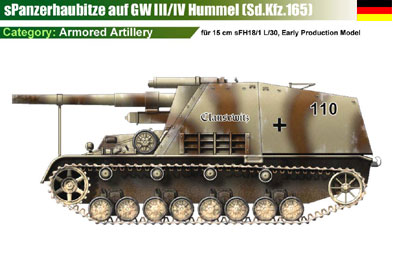 Germany sPanzerhaubitze auf Geschutzwagen III/IV Hummel
