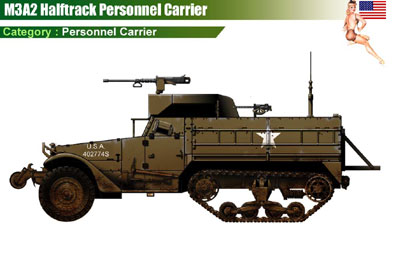 USA M3A2 Halftrack Personnel Carrier