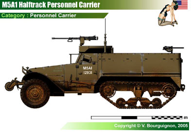USA M5A1 Halftrack Personnel Carrier