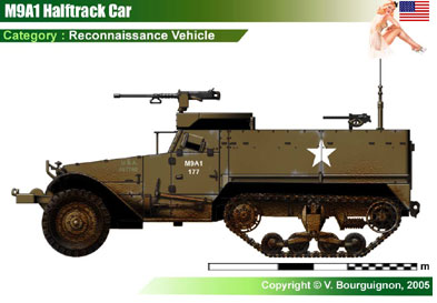 USA M9A1 Halftrack Car