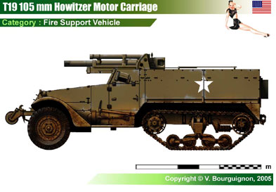 USA T19 105mm Howitzer Motor Carriage