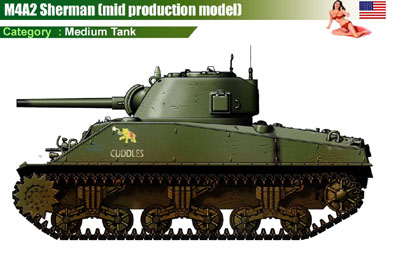 USA M4A2 Sherman (mid)