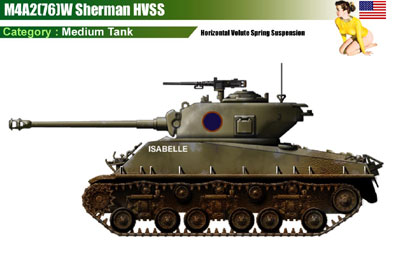 USA M4A2(76)W Sherman HVSS