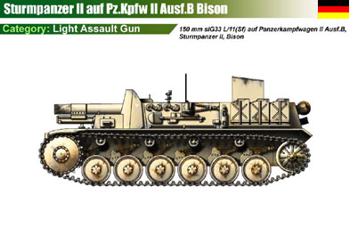Germany Sturmpanzer II auf Pz.Kpfw II Ausf.B Bison
