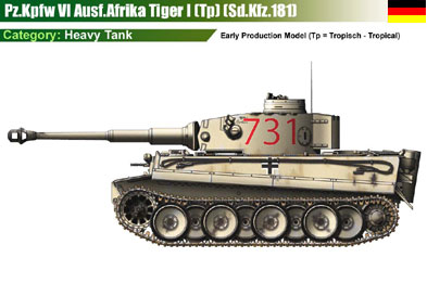 Germany Pz.Kpfw VI Ausf.Afrika Tiger 1(Tp) (Sd.Kfz.181)