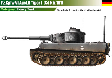 Germany Pz.Kpfw VI Ausf.H1 Tiger 1 (Sd.Kfz.181) (early) w/snorkel-1