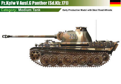 Germany Pz.Kpfw V Ausf.G Panther w/Steel Wheels