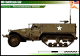 USA World War 2 M9 Halftrack Car printed gifts, mugs, mousemat, coasters, phone & tablet covers